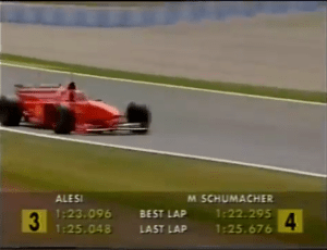 1997 Spanish GP - best vs last lap
