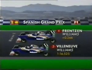 1997 Spanish GP - ITV's grid graphics